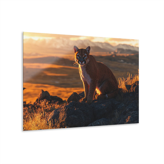 Mountain Lion Acrylic Print - Nature Wall Art - French Cleat Hanging