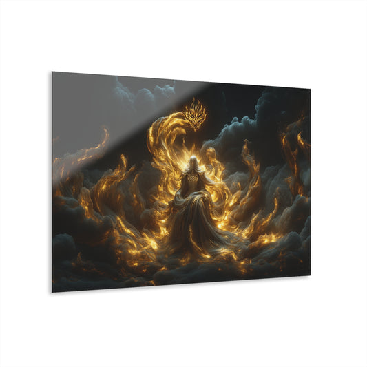 Majestic Acrylic Art Print - Ethereal Flame Design