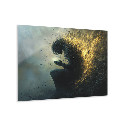 Artistic Acrylic Print - Emotional Abstract Wall Art with French Cleat Hanging